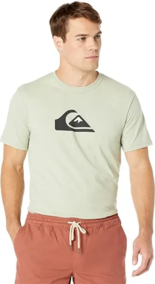 Quiksilver Comp Logo Short Sleeve Tee (Tannin) Men's Clothing