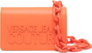 Embossed-Logo Shoulder Bag
