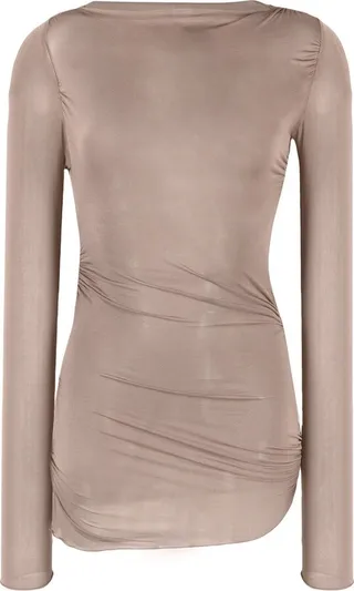 Ruched Long-Sleeve Top