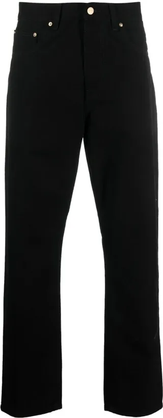 Logo-Patch Tapered Jeans