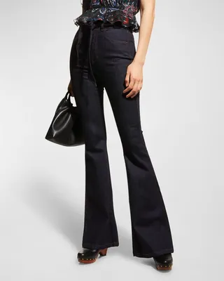 Sheridan Flared Notch-Waist Jeans