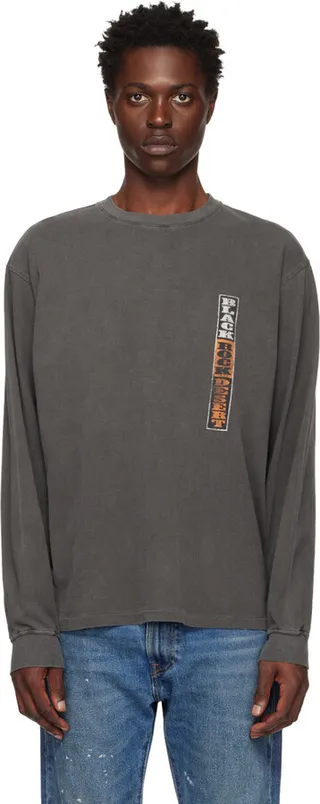 Kuro Gray 'Black Rock Desert' Long Sleeve T-Shirt