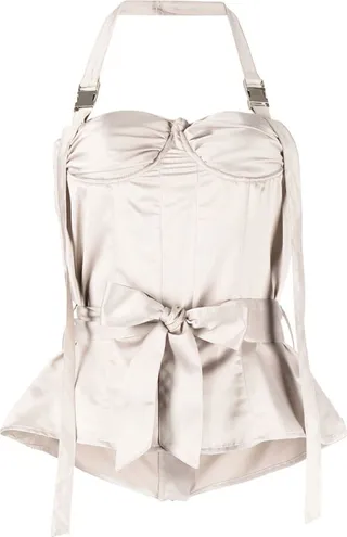 Bustier-Detail Halterneck Top