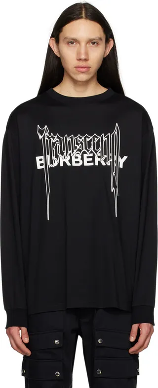Burberry Black 'Transcend' Long Sleeve T-Shirt