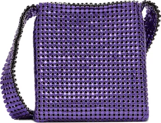 Paco Rabanne Purple Pixel Mini Shoulder Bag