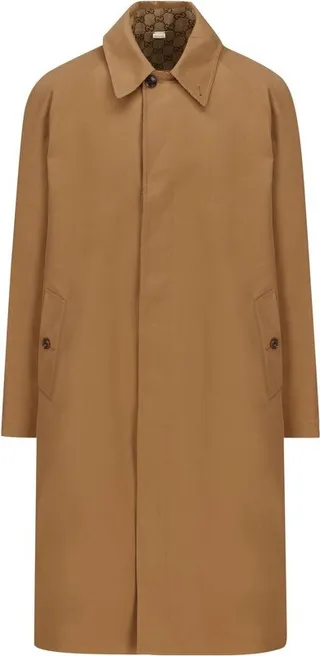 Gucci Monogram Print Reversible Trench Coat
