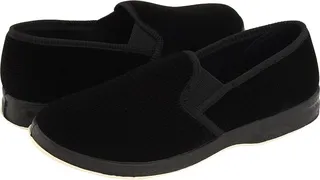 Foamtreads Regal (Black Microfiber) Men's Slippers