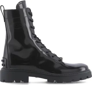 Tod's Logo Plaque Combat Boots