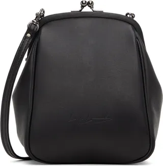 Yohji Yamamoto Black Discord Leather Bag