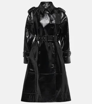 Selly patent leather trench coat