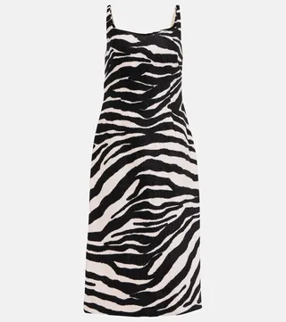 Doss zebra-print midi dress
