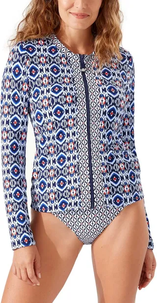 Island Cays Ikat Zip Rashguard