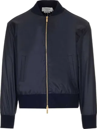 Thom Browne K Way Center Back Stripe Bomber Jacket