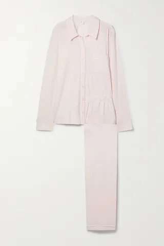 Skin - + Net Sustain Cecilia Organic Pima Cotton-jersey Pajama Set - Pink