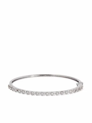 18kt white gold Marguerite diamond bangle