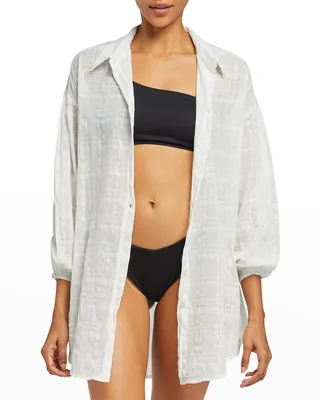 Sarita Button-Front Shirtdress