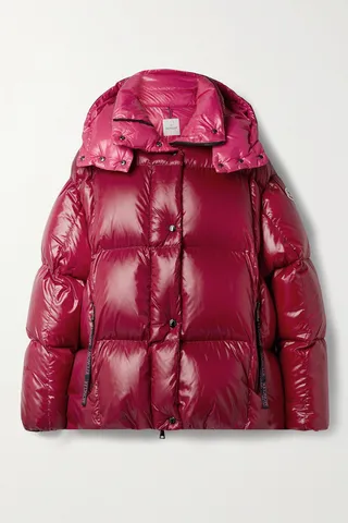 Moncler - Parana Hooded Quilted Padded Shell Down Jacket - Burgundy