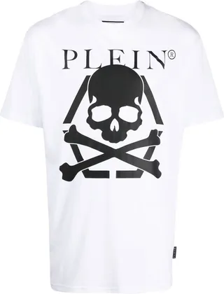 skull-print T-shirt