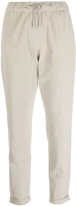 High-Waist Drawstring Trousers