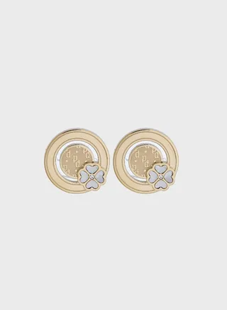 Earrings With Mother Of Pearl Inlay
