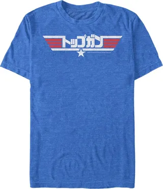 Men's Top Gun Kanji Logo T-Shirt - Royal Blue Heather - X Large