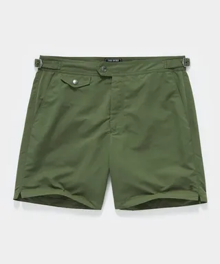 7" Riviera Swim Short in Oak Moss