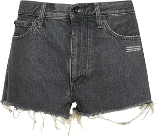 Corporate cotton denim shorts