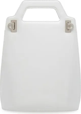 Vertical top-handle tote bag