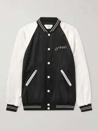 Cry Baby Oversized Embellished Satin Bomber Jacket