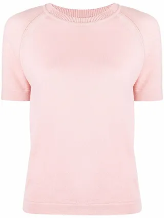 Short-Sleeve Cashmere Top