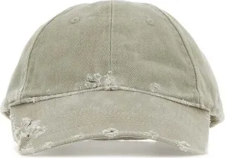 Balenciaga Logo Embroidered Distressed Baseball Cap