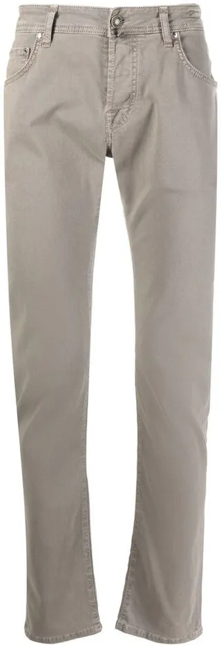 Five-Pocket Cotton Straight-Leg Trousers