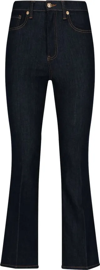 Tory Burch Cropped Boot-Cut Jeans