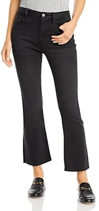 Frame Le Mid Rise Cropped Bootcut Jeans in Kerry
