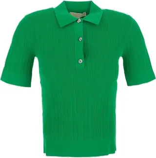Michael Michael Kors Fine-Ribbed Long-Sleeved Polo Shirt