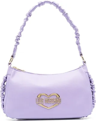 Logo-Detail Ruffle-Strap Shoulder Bag