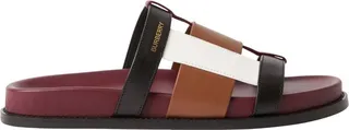 Burberry Colour Block Leather Slides