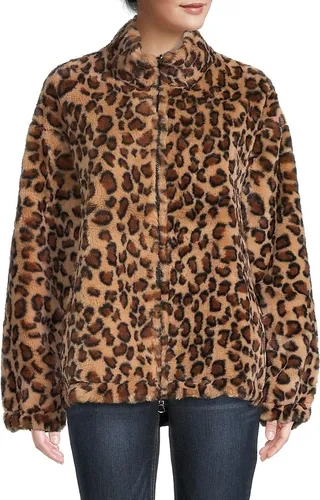 Faux Fur Leopard Print Jacket