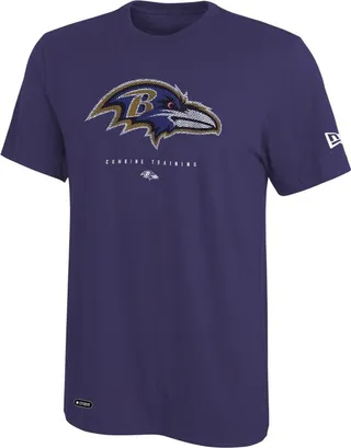 Men's New Era Purple Baltimore Ravens Combine Authentic Ball Logo T-shirt