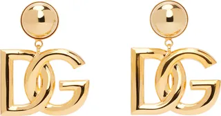 Dolce & Gabbana Gold Logo Earrings