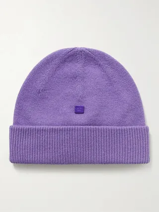 Logo-Appliquéd Wool Beanie