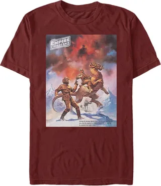 Fifth Sun Men's Star Wars Empire Strikes Back Snowalker Poster Short Sleeve T-Shirt