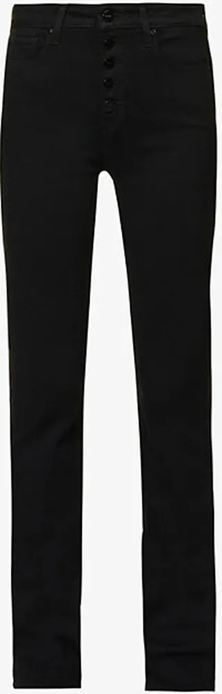 Womens Black Shadow Manhattan Boot Slim-fit High-rise Jeans