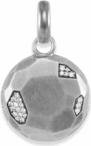 Pave Locket Charm in Vintage Silver