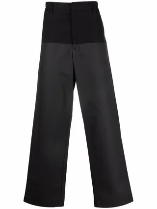 Two-Toned Straight Trousers