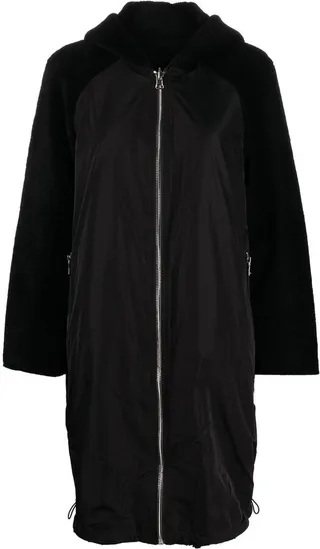 Reversible Hooded Wool Coat