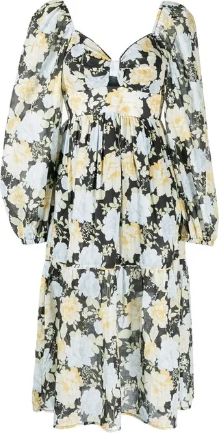 Isabella floral-print midi dress