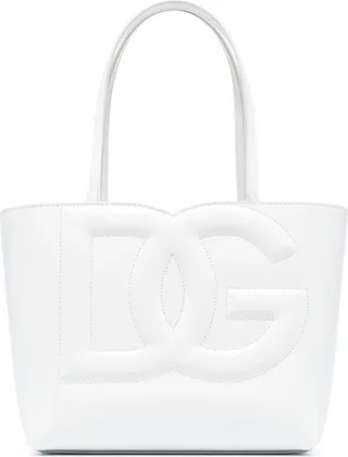 DG logo leather tote bag