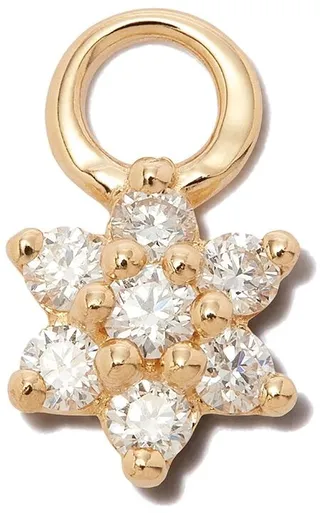 18kt Yellow Gold Flower Diamond Charm