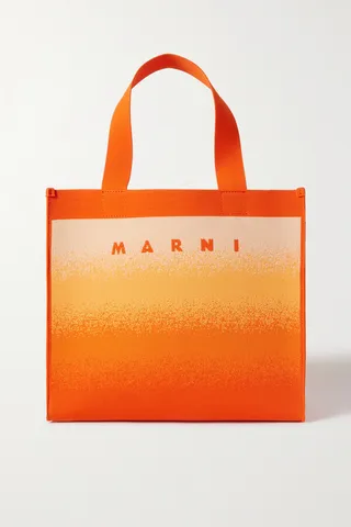 Marni - Ombré Jacquard-knit Tote - Orange